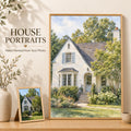 Custom House Watercolor Portrait from Photo | Personalized Housewarming Gift