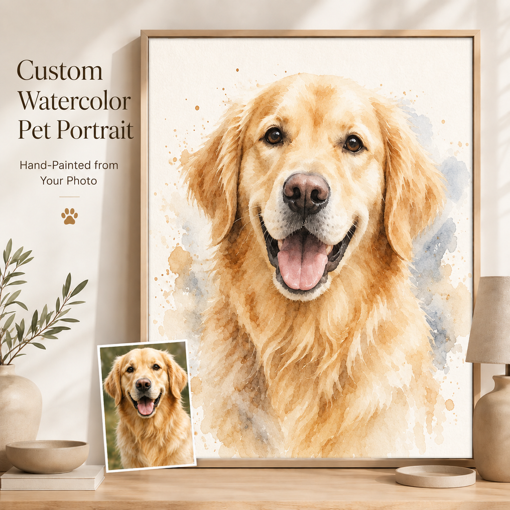 Custom Pet Watercolor Portrait