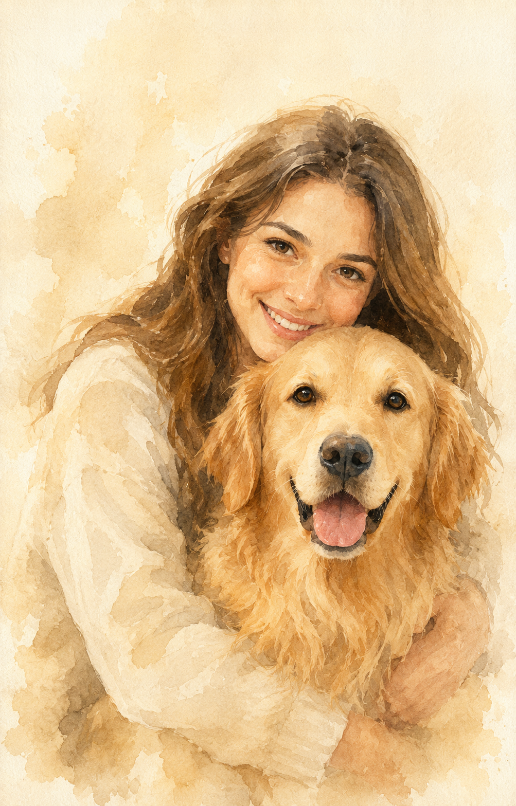 Finished hand-painted portrait