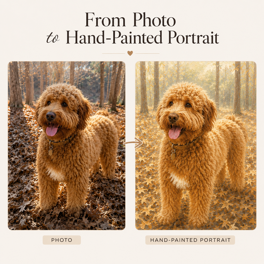 Custom Oil Pet Portrait from Photo