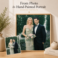 Custom Wedding Oil Portrait – Hand-Painted from Your Photo