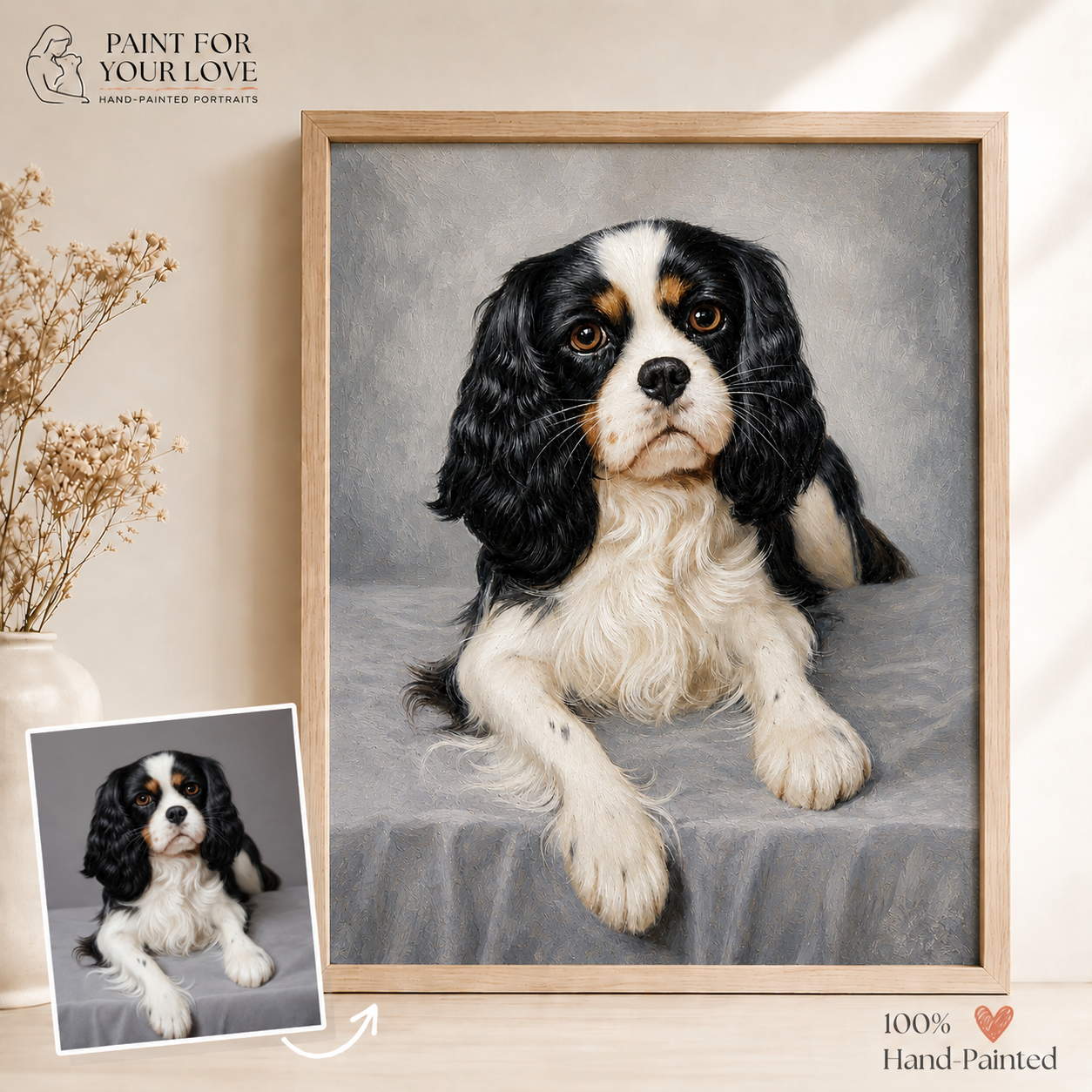 Personalized Memorial Oil Portrait from Photo | Hand-Painted Remembrance Painting