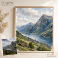 Custom Landscape Watercolor Portrait from Photo | Personalized Landscape Artwork