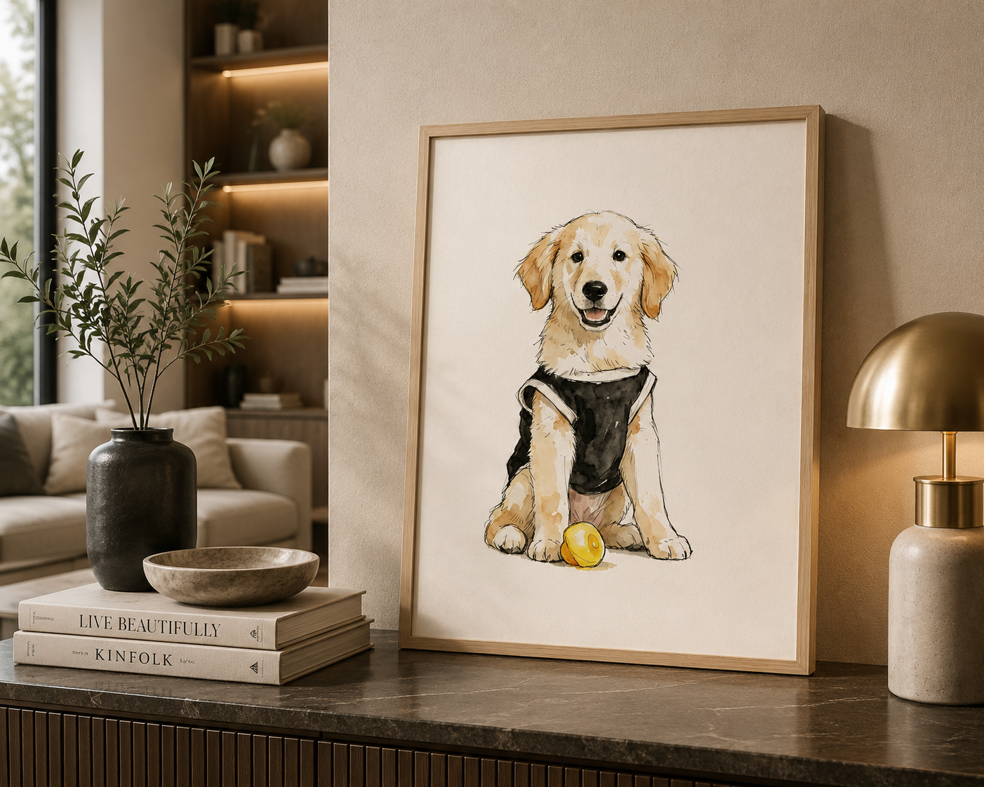 Custom Watercolor Pet Portrait from Photo – Personalized Dog or Cat Portrait, Pet Memorial Gift