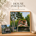 Custom House Oil Painting – Hand-Painted from Your Photo