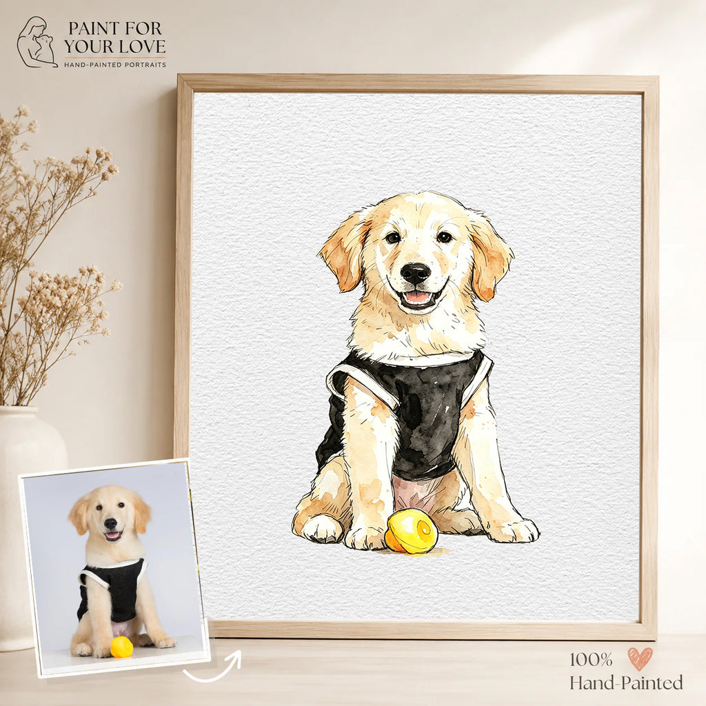 Custom Memorial Watercolor Portrait from Photo | Personalized Remembrance Gift