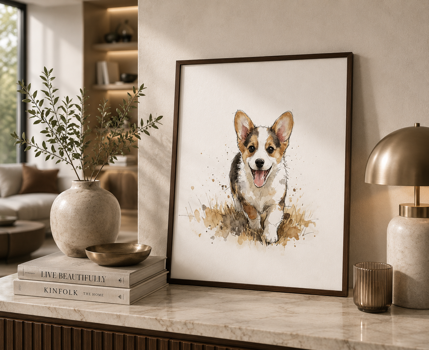 Custom Watercolor Pet Portrait from Photo – Personalized Dog or Cat Portrait, Pet Memorial Gift