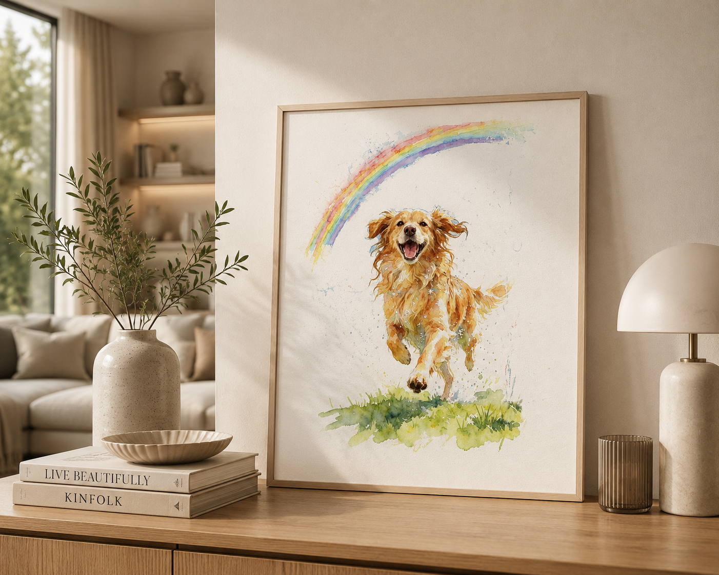 Custom Watercolor Pet Portrait from Photo – Personalized Dog or Cat Portrait, Pet Memorial Gift