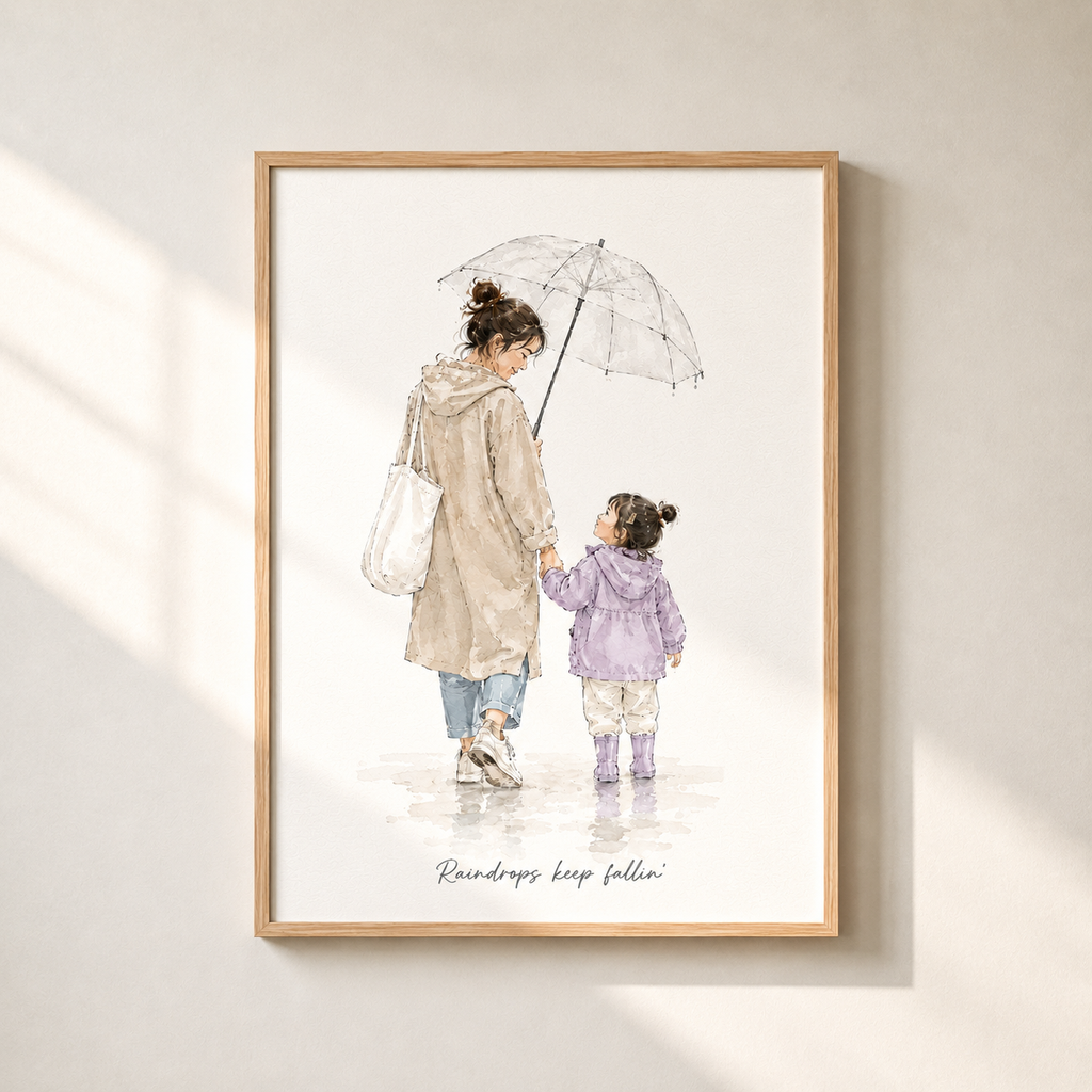 Custom Family Watercolor Portrait from Photo | Personalized Hand-Painted Family Portrait | Meaningful Family Gift
