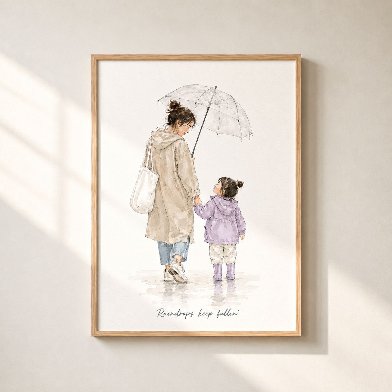 Custom Family Watercolor Portrait from Photo | Personalized Hand-Painted Family Portrait | Meaningful Family Gift