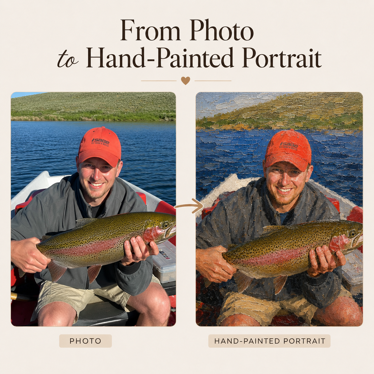 Custom Oil People Portrait – Hand-Painted from Your Photo